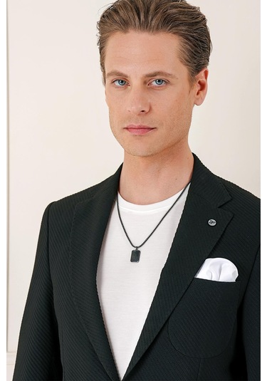 Comfort Fit Torba Cep Şeritli Dokuma Pamuk Casual Siyah Ceket C 670 Siyah