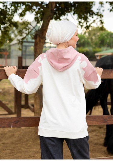 Mayovera Sweatshirt Kovboy Pembe Ekru