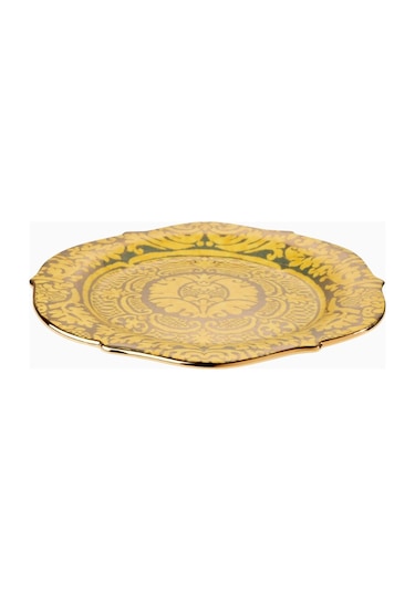 L'objet X Fortuny Orsini Desenli, Dekoratif Servis Tabağı Sarı