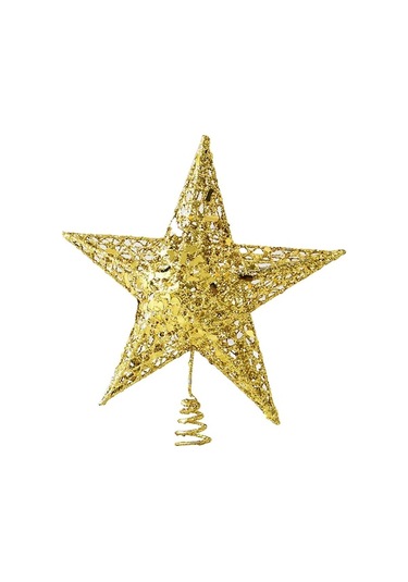 Xianwen Geeroyoo Parlak Yıldız Şekilli Noel Ağacı Tepe Süsü -