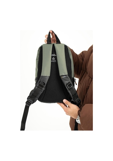 Yağmura Dayanıklı Polyester Kumaş Mini Sırt Çantası Gri