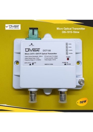 Divisat Fiber Optic Transmitter Catv + Sat 10Mw 47-2150Mhz