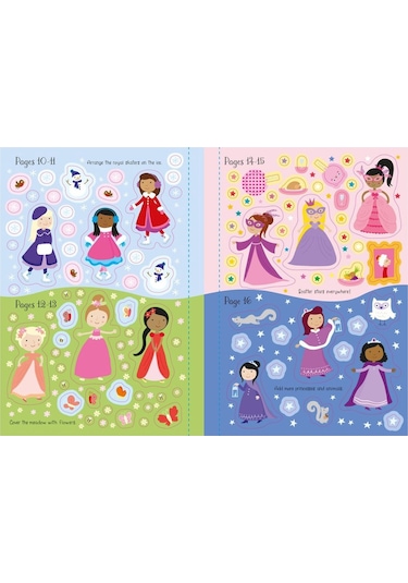 Sparkly Princesses Sticker Book Usborne Publishing