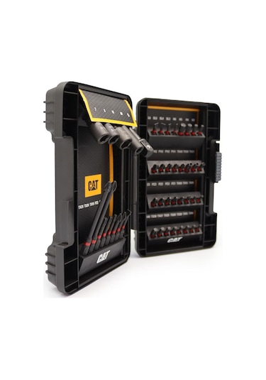 CAT DA01902 Manganez Fosfat Alaşımlı Vidalama Uç Seti 45 Parça