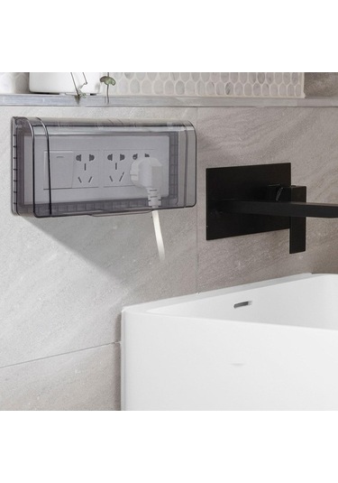 Pazly Tuvalet Suntek Su Siyah Kapağı Geçirmez Fiş Çıkış Anahtar Dx