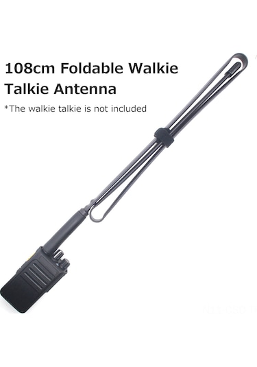 Samdoo 108cm Yumuşak Çift Bant Vhf/uhf Radyo Anteni, Sma-erkek Bağlantı, 5.0dbi Yüksek Kazanç, 20w Maksimum Güç, Çoklu Marka Uyumlu