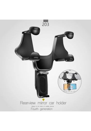 Joyhub Otomobil Araç Dikiz Aynası Telefon Tutucu - Siyah Renkli Vantuzlu 49yy53
