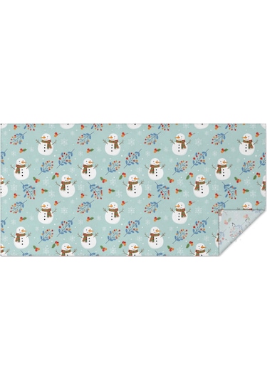 Noel Desenli Dikdörtgen Masa Örtüsü 60x120 İnç, Su Geçirmez Ve Leke Tutmaz-a72 Açık Pembe