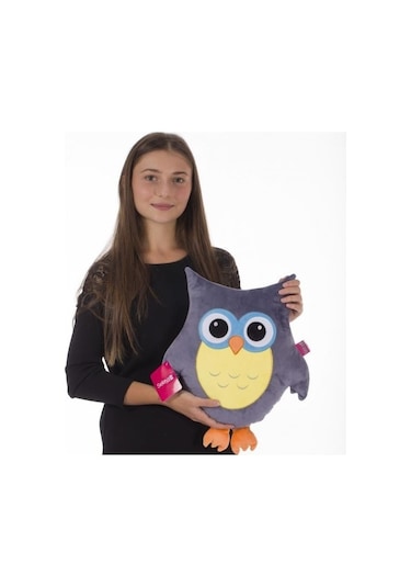 Meraklı Sevgili Baykuş Polar Yastık (352258970)