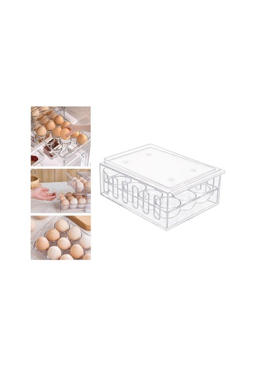 Suntek Kulplu Yumurta Taze Saklama Kutusu Buzdolabı 12-ızgara 12 Izgara