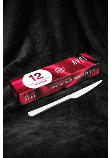 Avcı Istanbul 12 Adet Tatlı Bıçağı Gümüş