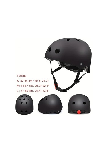 Chuangyinshop Siyah, Orta 20-22 İnç - Şık Ve Havalı Kask, Ayarlanabilir Erkek Ve Kadın Kaskı, Spor Kaskı, Hediye Seçeneği Siyah