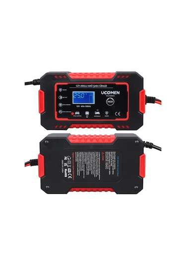 Uc-c120501a 12v 6a Kırmızı Led Göstergeli Akü Şarj Cihazı