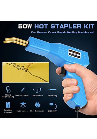 Plastik Zımba Kaynak Tabancası Termal Zımba Pvc Tamir Makinesi Plastik 500 Pcs