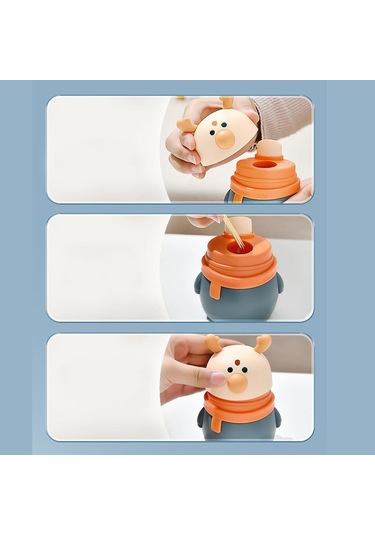 Suntek Kürdan Kutusu Karikatür Geyik Şekli Restoranlar Mavi Mavi