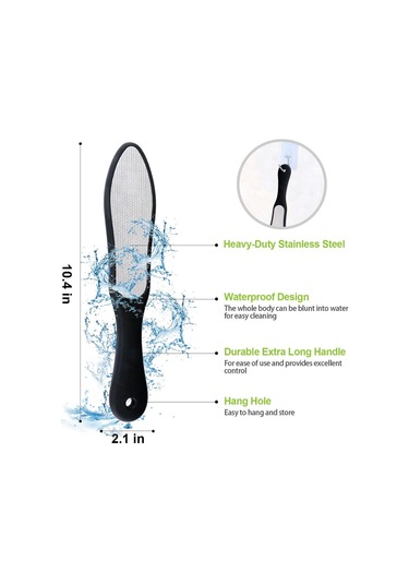 Paslanmaz Çelik Çift Taraflı Ayak Dosyaları Sert Cilt Ayak Pedikür Törpü Scrubber Ayak Dosyası Nasır Sökücü Taşlama Ayak Cilt Bakımı