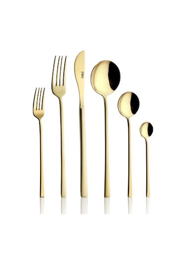Mosi Gold 36 Parça Çatal Kaşık Bıçak Takımı Gold
