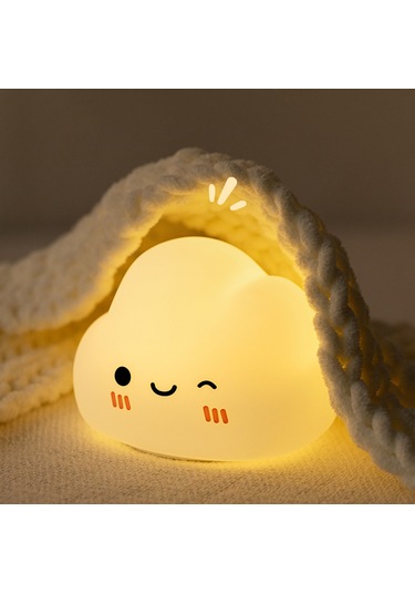 Wezone Silikon Yatağa Yakın Atmosfer Lambası - Bebek Ve Anne Uyku Işığı, 5 Seviye Aydınlatma, 30 Dakika Zamanlayıcı, 400mah Pil, Beyaz Dokunarak Aç/kapat Diğer