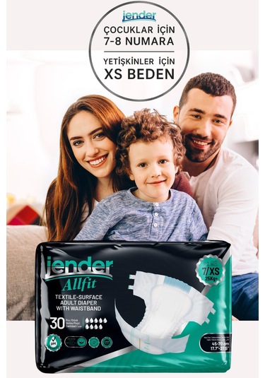 All Fit Xs Bel Bantlı Bez - Bebek Ve Yetişkinlere Özel Beden 30'lu XS