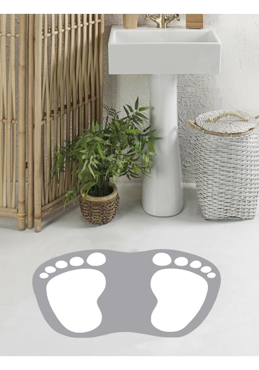 Eco Concept  Ayak İzi Kaymaz Taban Banyo Paspası  40 x 60 Gri
