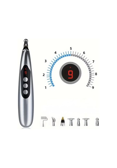 Akupunktur Güzellik Kalemi Elektrikli 7 Başlıklı Cilt Cihazı İğnesiz