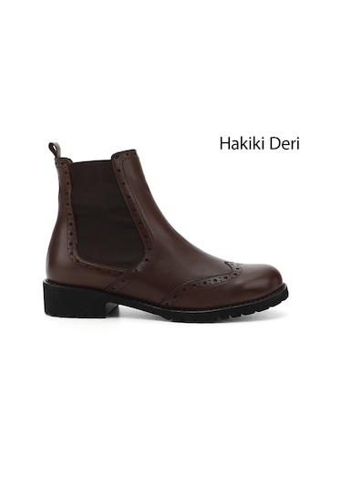 Gönderi R Kadın Kahve Antik Kauçuk Taban Hakiki Deri Chelsea Bot Gkzb13448443 Kahve
