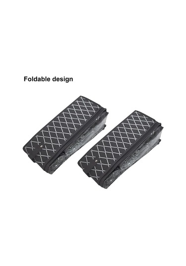 Yatak Altı Ayakkabı Organizeri Düz Fermuarlı Toz Geçirmez Nonwoven Kumaş 10 Bölmeli Yumuşak Bölme Yatak Altı Ayakkabı Kutusu Spor Ayakkabılar İçin - Siyah Diğer