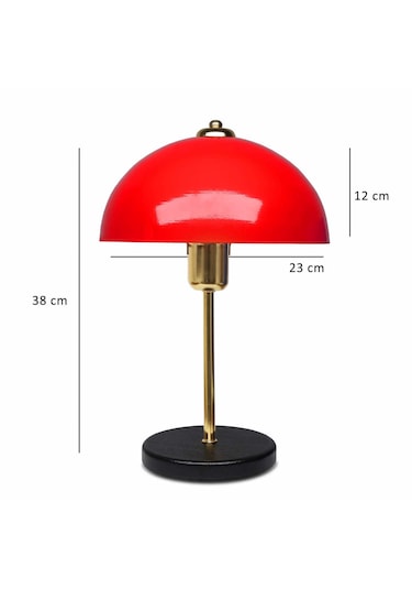 Homing Swiss Kırmızı Gold Gövde Masa Lambası Ayd-3680