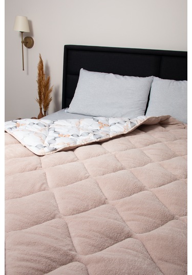 Çift Taraflı Wellsoft Lüks Yorgan Bej