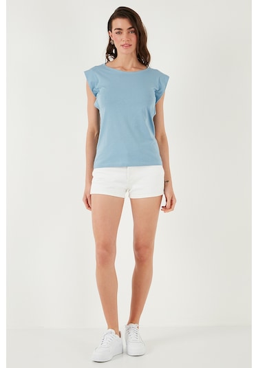 Lela Pamuklu Bisiklet Yaka Kolsuz Bayan T Shirt 5864019 Bebe Mavi Lela Pamuklu Bisiklet Yaka Kolsuz Bayan T Shirt 5864019 Bebe Mavi