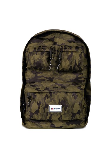 Haki Icone Kamuflaj Baskılı Dört Cepli Sırt Çantası haki