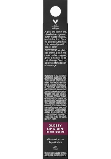 E.l.f. Glossy Lip Stain Uzun Ömürlü Parlak Ruj Rujlar Berry Queen 6