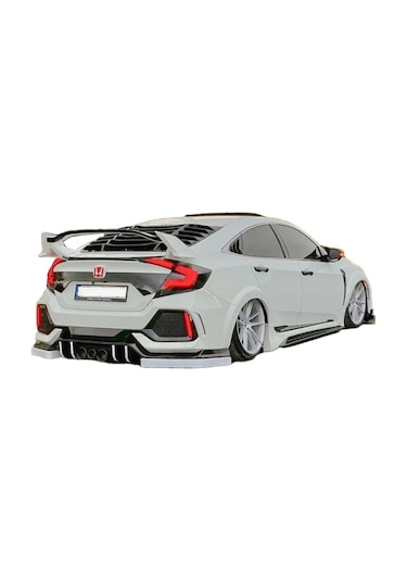 Civic Fc5 6 Parça Arka Tampon Flap Plastik