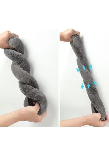 Gri Seametal Kış Sıcak Peluş Araba Direksiyon Araba İç Aksesuarları Kapakları