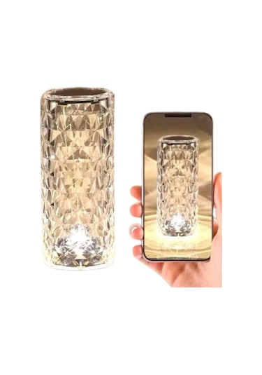 Yeni Nesil Modern Kristal Masa Ve Gece Lambası Dokunmatik Renk Değiştirebilen Çok Renkli