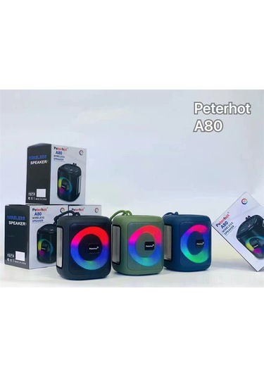 Lemestar Dış Mekan Taşınabilir Bluetooth Hoparlörü, Su Geçirmez Rgb Işık, Düşük Tonda Güçlü Ses, Kollü Kablosuz, Mavi