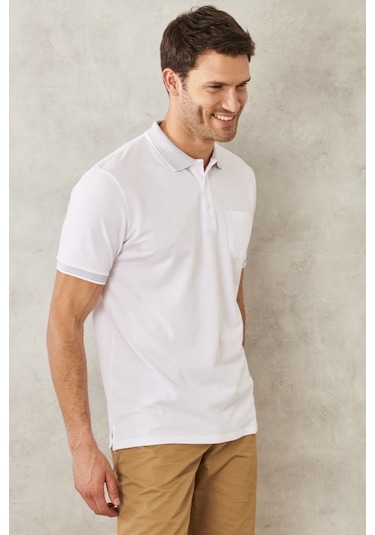 Ac&Co / Altınyıldız Classics Erkek Beyaz-Beyaz Polo Yaka Cepli Regular Fit Bol Kesim Düz Tişört 4A4820200004Bby4XL Beyaz Ac&Co / Altınyıldız Classics Erkek Beyaz-Beyaz Polo Yaka Cepli Regular Fit Bol Kesim Düz Tişört 4A4820200004Bby4XL Beyaz