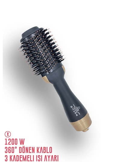 One Step Saç Şekillendirici Ve Saç Düzleştirici Fön Tarağı Gold