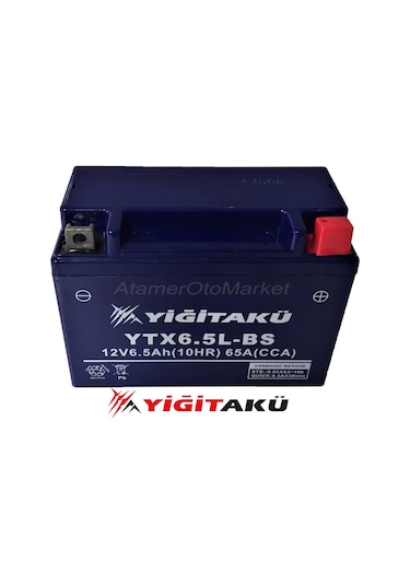 12 V 6.5 Ah-Amper Ytx6.5l Motosiklet Aküsü Yiğit Akü