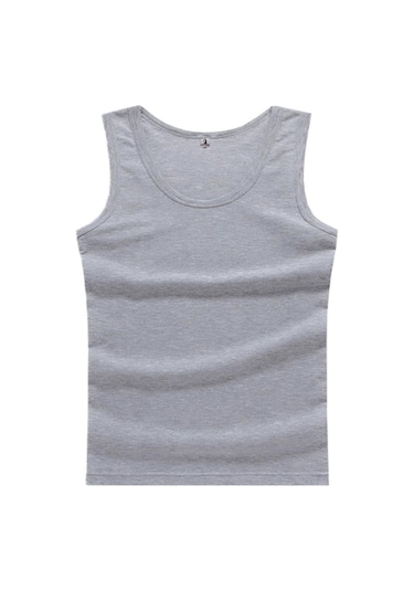 5 Adet Erkek Büyük Beden Battal Boy 105 Kilo - 205 Kilo Arası İçin Uygun Redzone Klasik Pamuk Atlet Gri