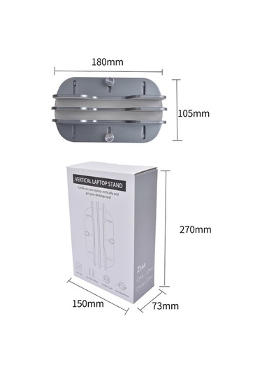Ebitda Z34a Büyük Boy Çift Yuvalı Alüminyum Dizüstü Standı - Gümüş