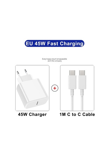 Qwq45w Usb C Hızlı Şarj Adaptörü Samsung Galaxy Uyumlu S23/s24/s25 Ultra A55/a35/a15 5g İçin Chdistribütör Garantili