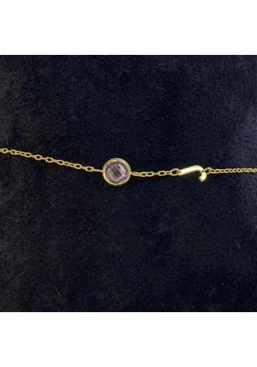 Uretti - Mehtap 4435 - El Yapımı 925 Ayar Gümüş Halhal - Gold Sarı