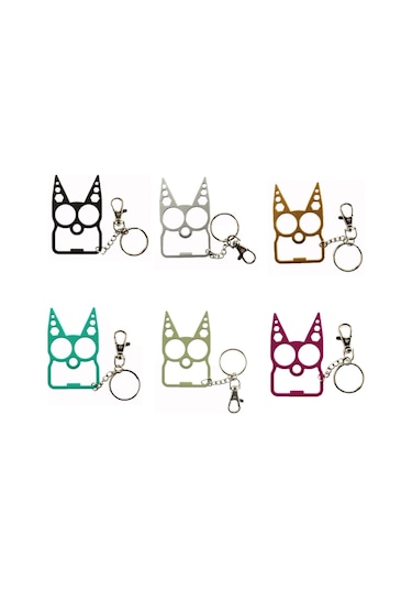 2 Adet 6'sı 1 Arada Çok Fonksiyonlu Anahtarlık Çinko Alaşımlı Şişe Açacağı Siyah