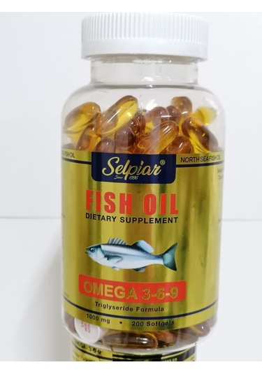 Selpiar Fish Oil Omega 3 6 9 Balık Yağı Hodan Keten Tohum 200