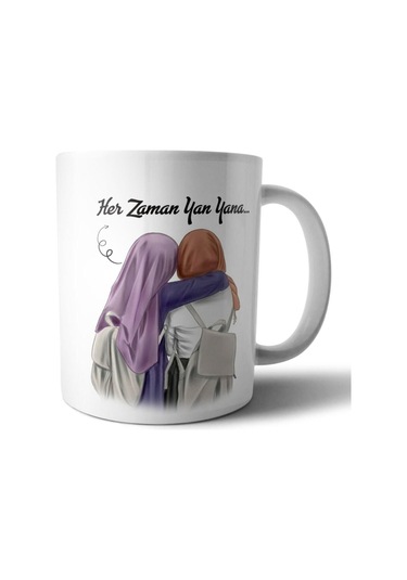 2'li Arkadaş Best Friend Kupa Bardak Renkli