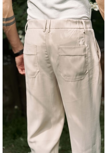 Ales Bej Erkek Pantolon Bej