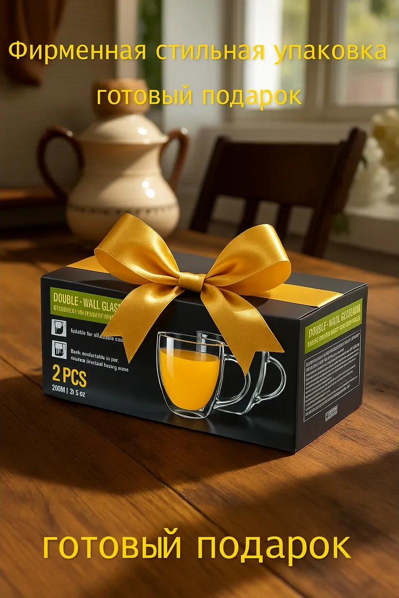 Cnglass Çift Tabanlı Kahve Ve Çay Bardağı 280 Ml 2'li Set. 7473065 Beyaz