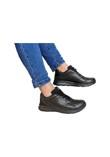 Kinetix Kalen Pu Siyah Hafif Ve Rahat Günlük Spor Ayakkabı Siyah