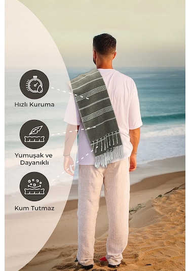 Favora Peştamal Plaj Havlusu 90x140 - Haki